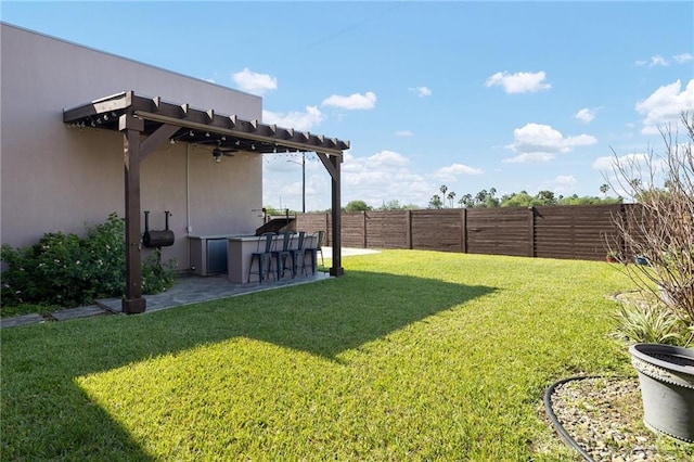1801 Ozark Ave, Mcallen, TX 78504 - view of yard with ceiling fan and a patio area