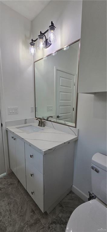 3808 Revilla St, Edinburg, TX 78542 - half bathroom featuring toilet and vanity