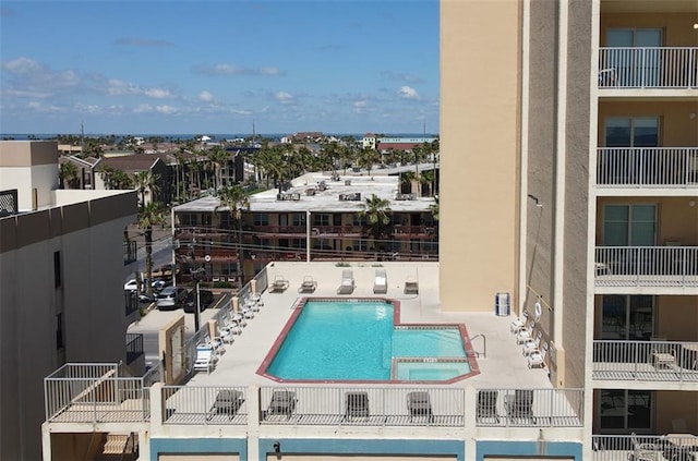 view of pool with a patio