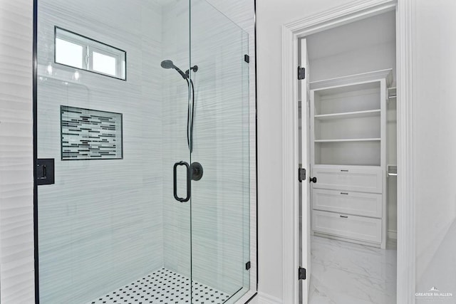 bathroom with an enclosed shower