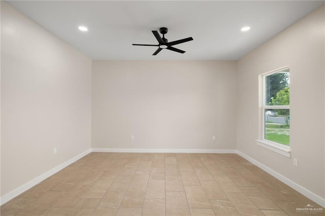 505 E Hawk Ave E, Pharr, TX 78577 - unfurnished room featuring recessed lighting and ceiling fan