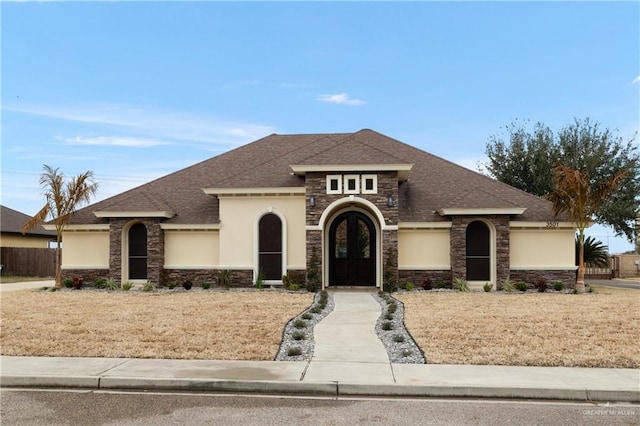 view of front of home with french doors