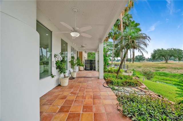 412 Sabine Ct, Mission, TX 78572 - view of patio featuring ceiling fan