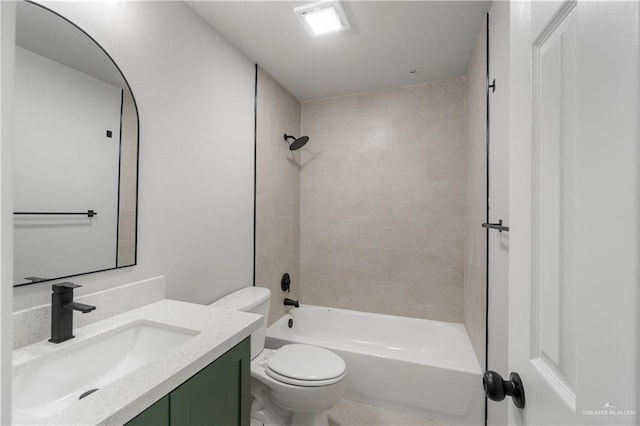 2904 N 26th St, Mcallen, TX 78501 - bathroom featuring toilet, vanity, and shower / bathtub combination