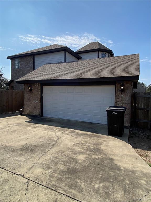 exterior space with a garage