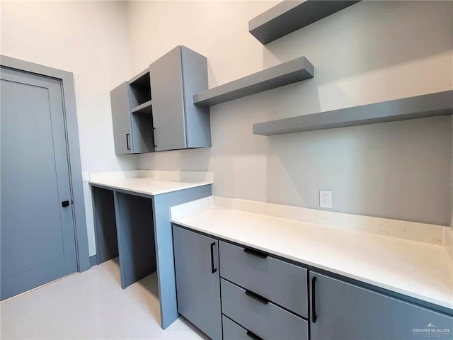 kitchen featuring light tile patterned floors