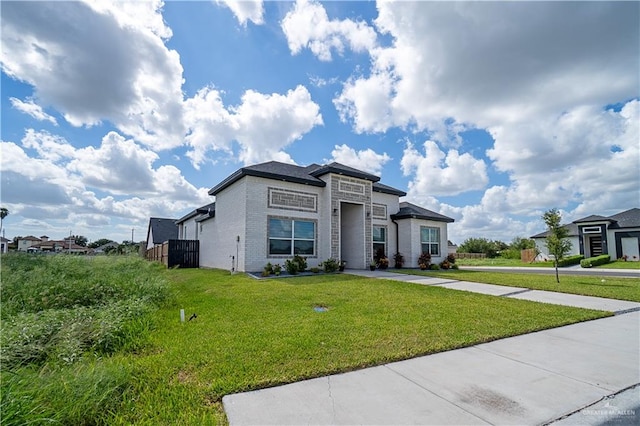 view of front of house with a front yard