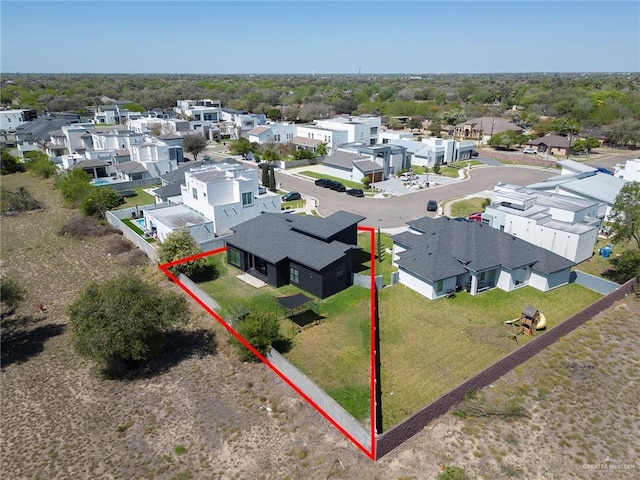 drone / aerial view featuring a residential view