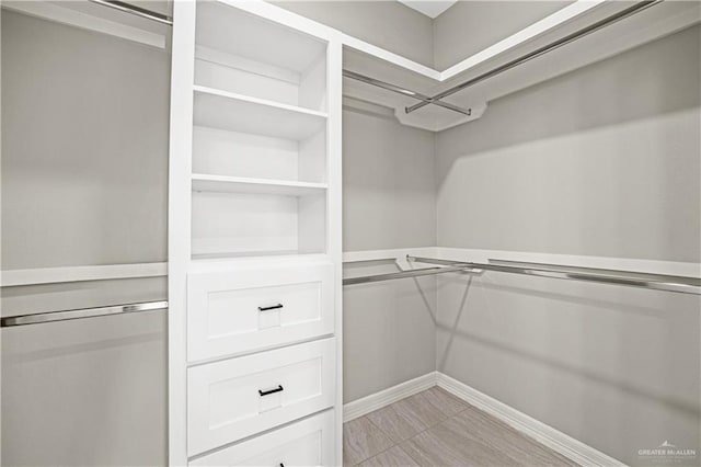 view of walk in closet