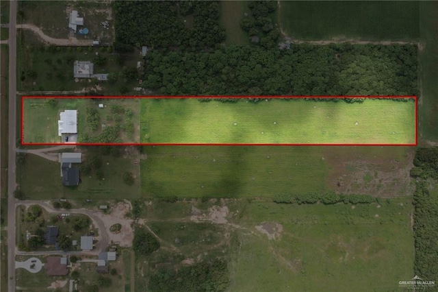 9541 Charles Green Rd, Edcouch, TX 78538 - map / location featuring property parcel outlined