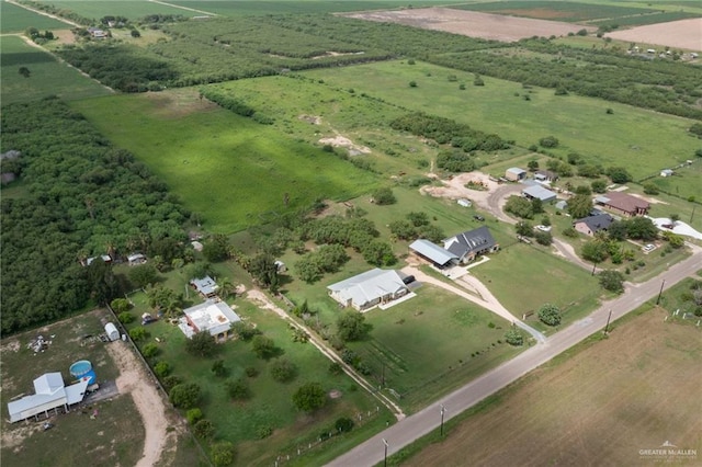 bird's eye view featuring a rural view