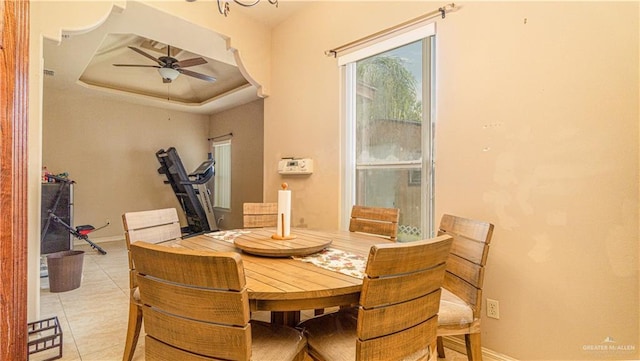 2904 Victoria St, Hidalgo, TX 78557 - dining area featuring ceiling fan and baseboards