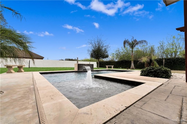 view of pool featuring a fenced backyard