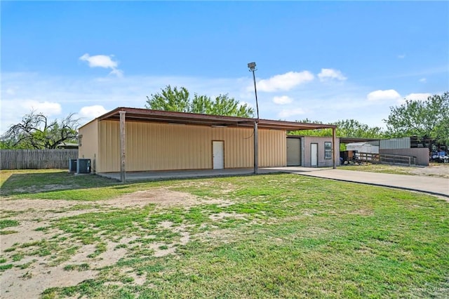 exterior space with a lawn