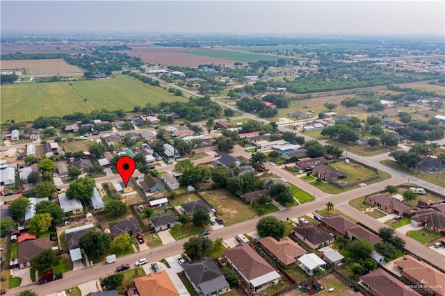 aerial view with a residential view