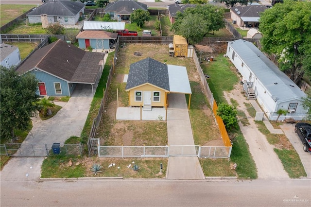 aerial view featuring a residential view