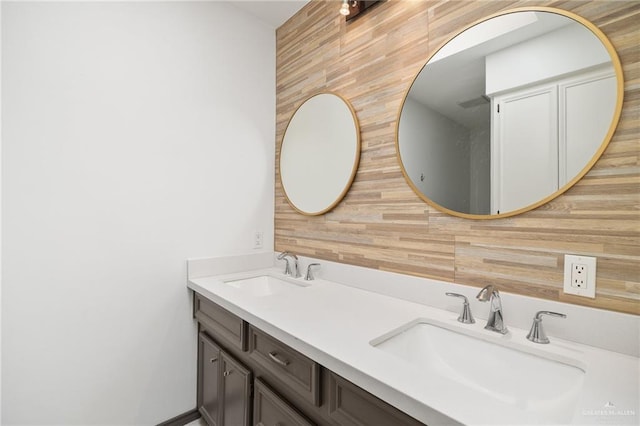 2115 S 3rd St, Mcallen, TX 78503 - full bathroom with double vanity and tasteful backsplash