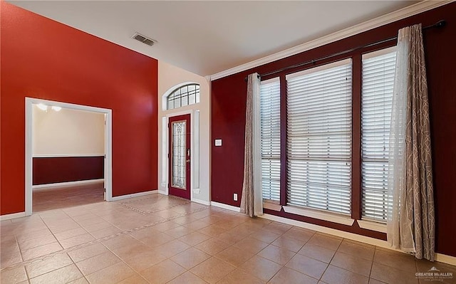 1915 Bunting Ln, Mission, TX 78572 - entryway featuring vaulted ceiling and crown molding