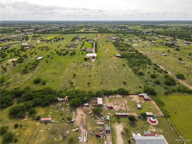 drone / aerial view featuring a rural view