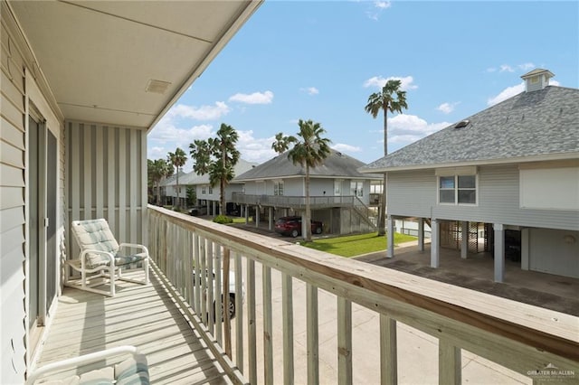 balcony featuring a residential view