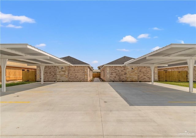 view of patio with a carport