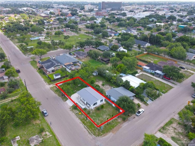 421 W Champion St, Edinburg, TX 78539 - aerial perspective of suburban area featuring property boundaries highlighted
