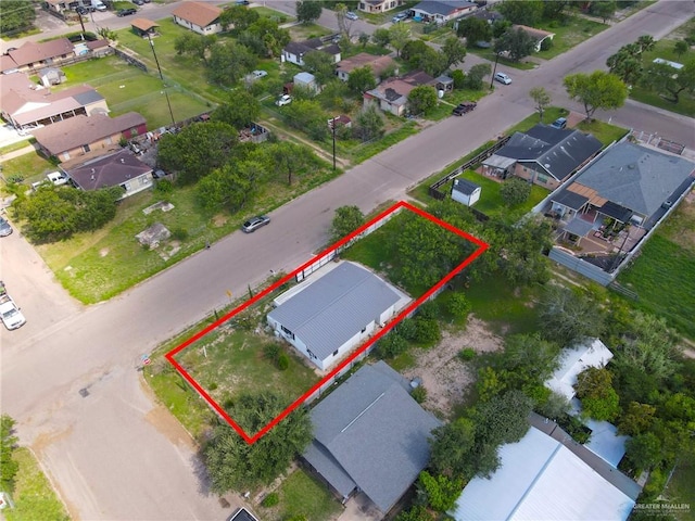 421 W Champion St, Edinburg, TX 78539 - aerial view of residential area with property parcel outlined