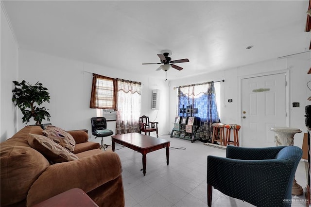 421 W Champion St, Edinburg, TX 78539 - living area with ceiling fan