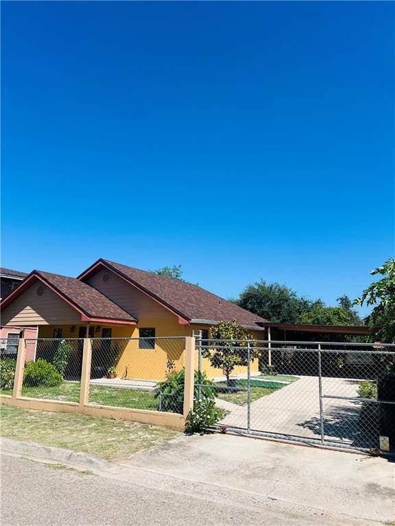 view of ranch-style home