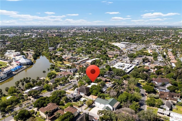 1821 Palm Blvd, Brownsville, TX 78520 - aerial view of property's location with a large body of water and nearby suburban area