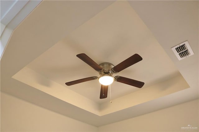 interior details with a raised ceiling