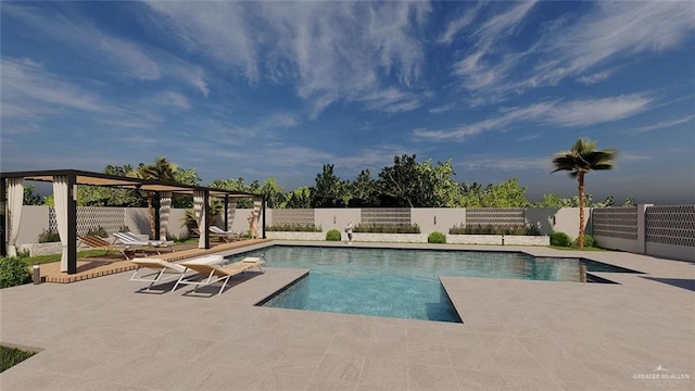 view of pool with a patio area