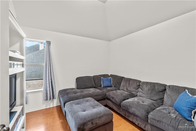 living room featuring hardwood / wood-style flooring