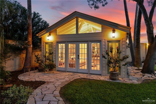 1509 Duke Ave, Mcallen, TX 78504 - rear view of property featuring french doors and a patio