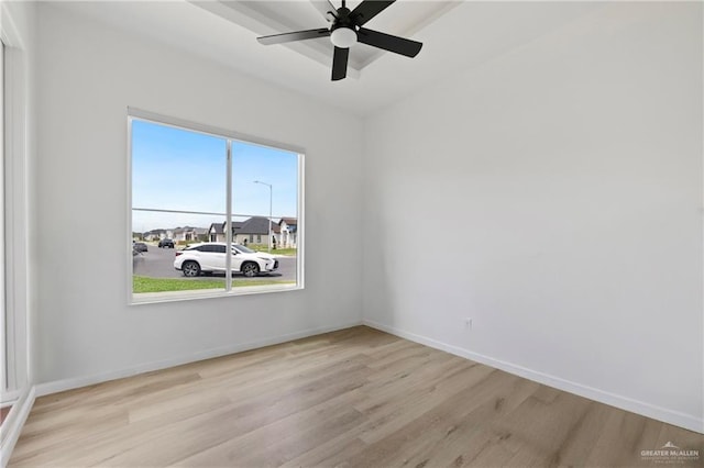 5112 W Burberry St, Edinburg, TX 78541 - unfurnished room featuring wood finished floors and a ceiling fan