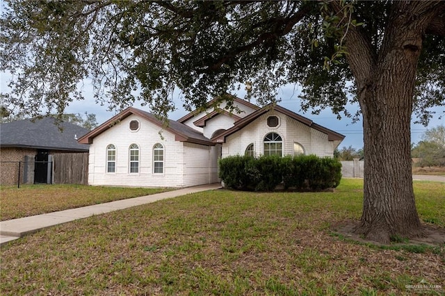 view of front property with a front yard