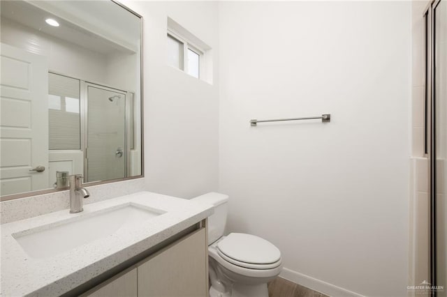 220 W Campeche Ave, Alton, TX 78573 - bathroom featuring vanity and a shower with shower door