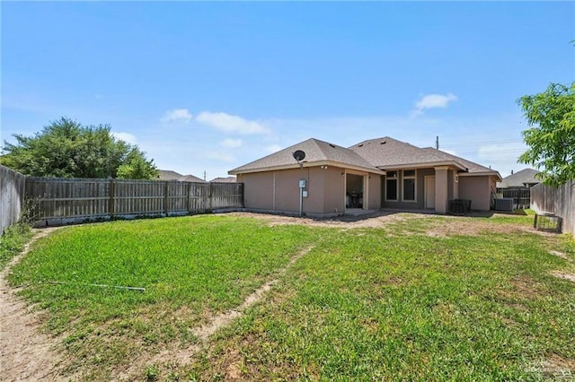 2504 April Ave, Edinburg, TX 78541 - rear view of house featuring a fenced backyard and stucco siding