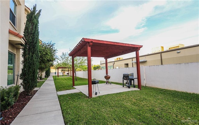 1413 E Keeton Ave Unit 19, Mcallen, TX 78503 - view of yard featuring fence, a pergola, and a patio