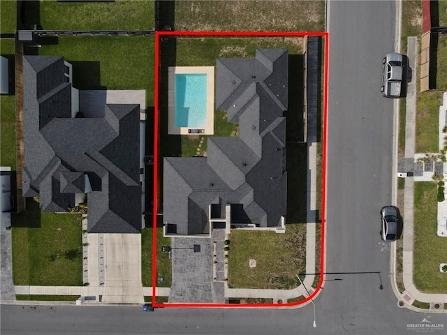 2000 Providence Ave, Mcallen, TX 78504 - aerial view of property and surrounding area featuring property parcel outlined
