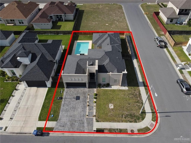 2000 Providence Ave, Mcallen, TX 78504 - aerial perspective of suburban area featuring property parcel outlined