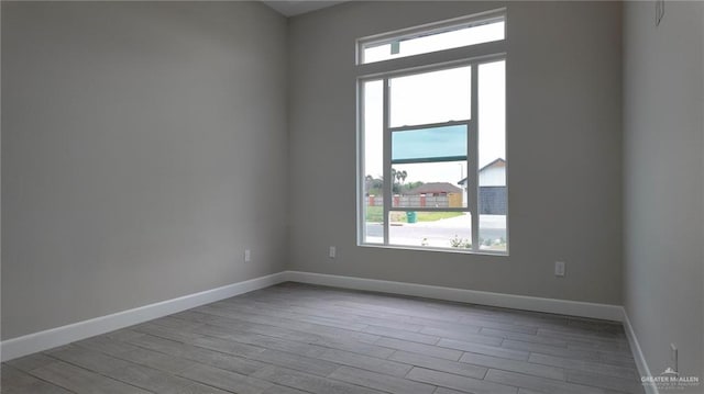 empty room featuring light hardwood / wood-style flooring