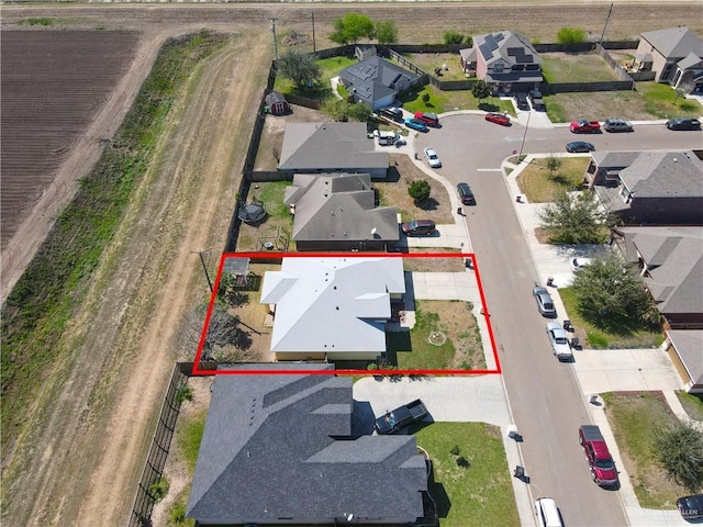 bird's eye view featuring a residential view