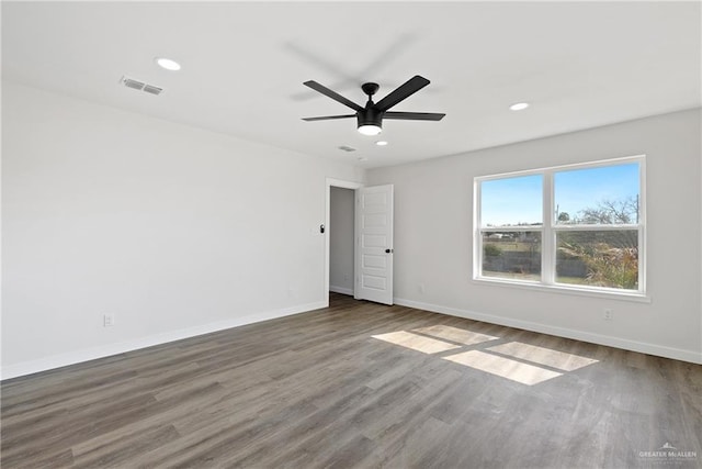 3400 Ozark Ave, Mcallen, TX 78504 - interior space featuring recessed lighting, baseboards, a ceiling fan, and wood finished floors