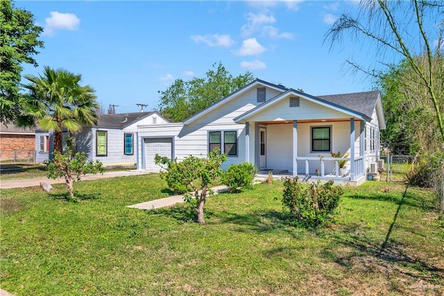 517 E Jones Ave, Pharr, TX 78577 - view of front facade with a garage, a porch, and concrete driveway