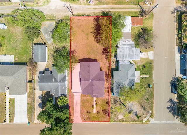 517 E Jones Ave, Pharr, TX 78577 - aerial view of property and surrounding area with property boundaries highlighted