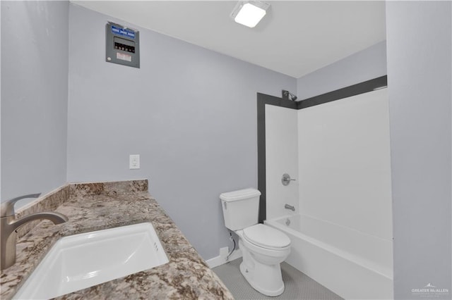 517 E Jones Ave, Pharr, TX 78577 - bathroom with vanity, shower / bathtub combination, and tile patterned flooring