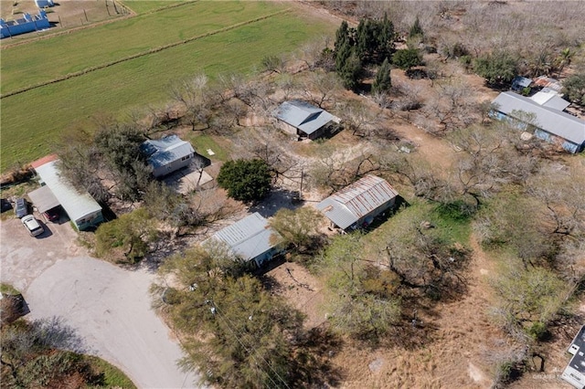 aerial view featuring a rural view