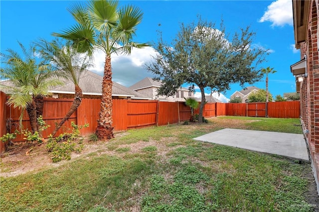 view of yard with a patio