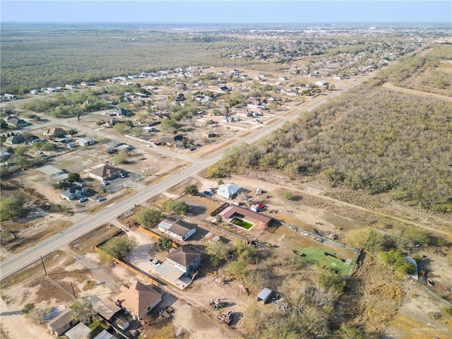 bird's eye view with view of desert